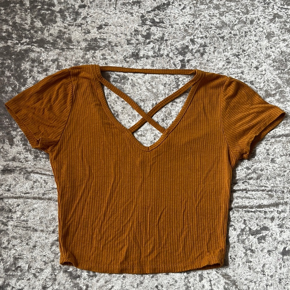 Bozzolo Mustard Yellow Crop Top